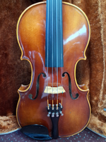 Used Kessler Copy of a Strad Full-size Violin - With Case and Bow — three-quarter front view