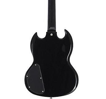 Epiphone SG Electric Bass Guitar - Ebony — three-quarter back view