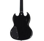 Epiphone SG Electric Bass Guitar - Ebony — three-quarter back view