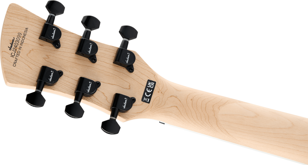 Jackson X Surfcaster SC HT6 Electric Guitar - Satin Black headstock, back
