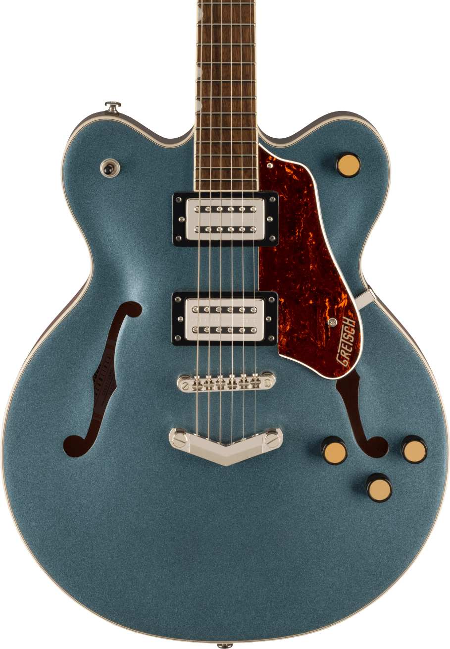Gretsch G2622 Streamliner Center Block Double-Cutaway Electric Guitar - Gunnmetal — three-quarter front view