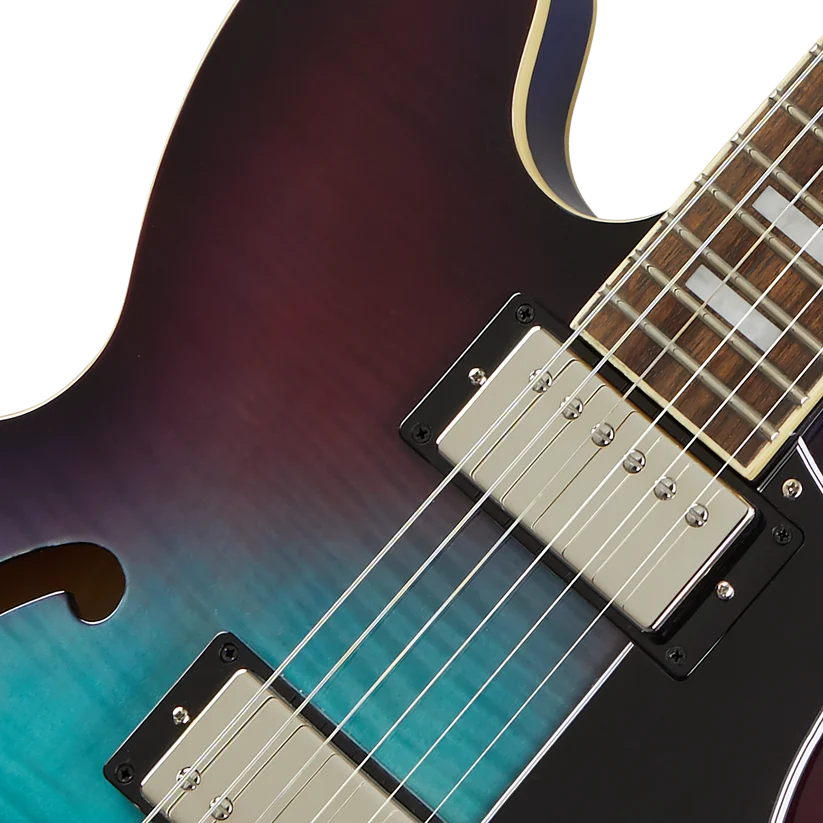Epiphone ES-335 Figured Semi-Hollow Electric Guitar - Blueberry Burst detail