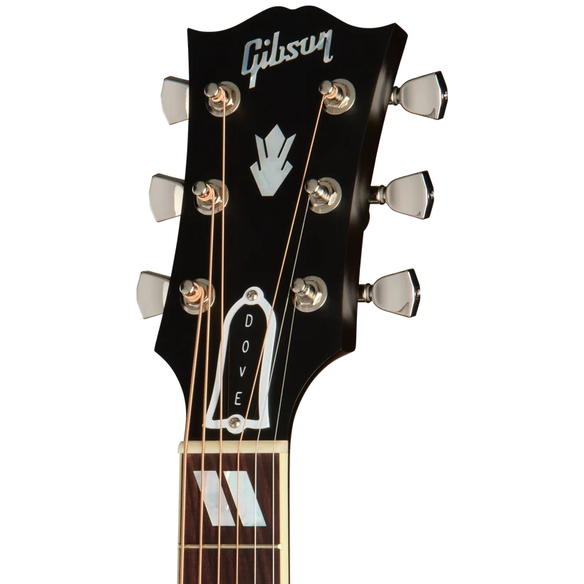 Gibson Dove Mahogany Acoustic Guitar - Satin Vintage Sunburst headstock
