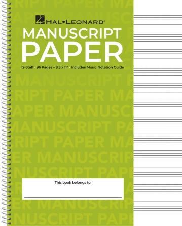 Hal Leonard Standard Wire-Bound Manuscript Paper - 96 Pages