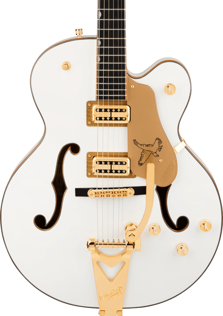Gretsch Synchromatic Falcon Hollow Body Single-Cut Electric Guitar - Snowcrest White — Three quarter front 1