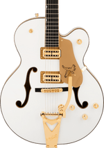 Gretsch Synchromatic Falcon Hollow Body Single-Cut Electric Guitar - Snowcrest White — Three quarter front 1