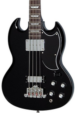 Epiphone SG Electric Bass Guitar - Ebony — three-quarter front view