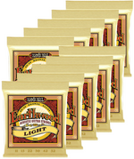 Ernie Ball Light Earthwood 10-Pack 80/20 Bronze Acoustic Guitar Strings - Light — front angle