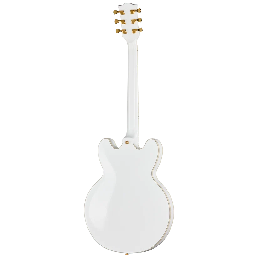 Epiphone Alex Lifeson 1976 ES-355 Reissue Electric Guitar - Alpine White — back view
