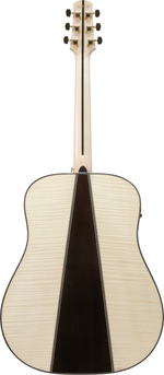 Ibanez AAD371EATW Advanced Acoustic Series Acoustic Guitar - Antique White — back view