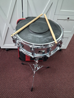 Used Ludwig LM2477rbr Snare Drum Kit with Rolling Case