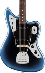 Fender American Professional Jaguar Electric Guitar - Dark Night — Three quarter front 1