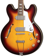 Epiphone Casino Hollowbody Electric Guitar - Vintage Sunburst — three-quarter front view