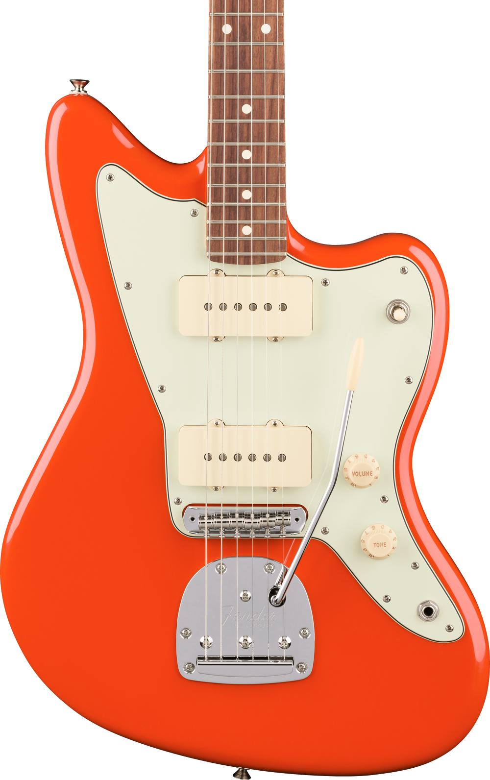 Fender Player II Jazzmaster Electric Guitar - Rallye Orange — three-quarter front view