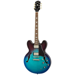 Epiphone ES-335 Figured Semi-Hollow Electric Guitar - Blueberry Burst — front angle