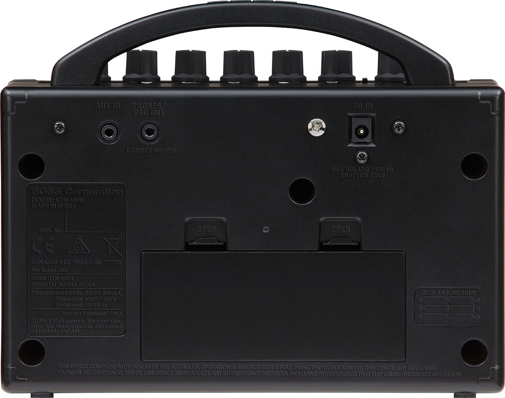 Boss KTN-MINI Katana 7-Watt Mini Amplifier — back view