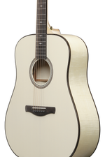 Ibanez AAD371EATW Advanced Acoustic Series Acoustic Guitar - Antique White — Three quarter front 2