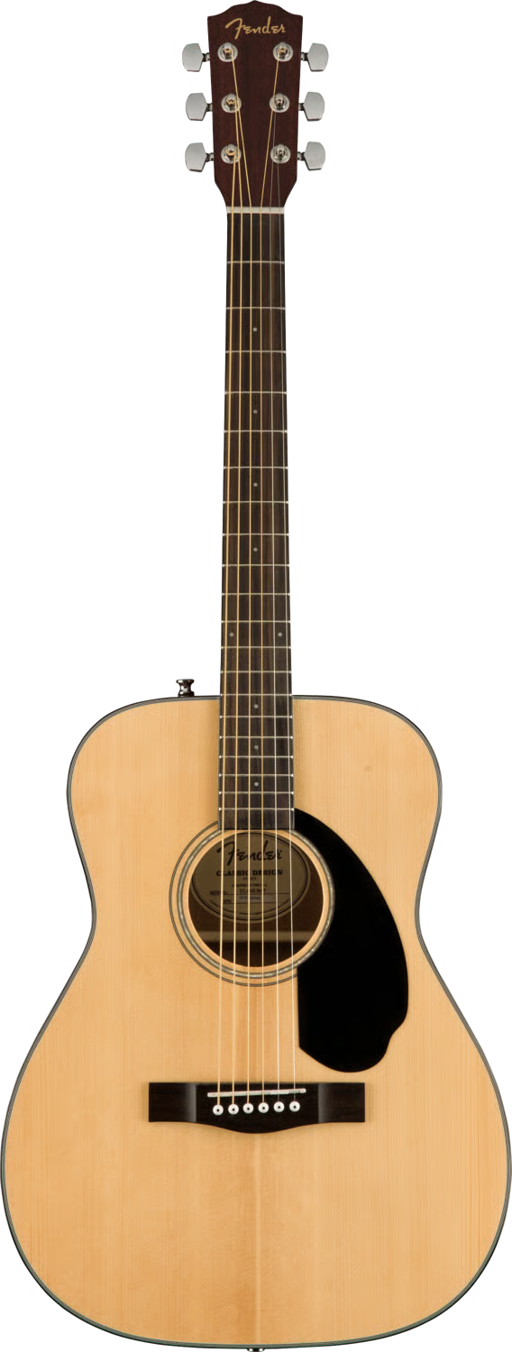 Fender CC-60S Concert Acoustic Guitar - Natural With Walnut Fretboard