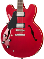 Epiphone ES-335 Left-Handed Semi-Hollowbody Electric Guitar - Cherry — three-quarter front view