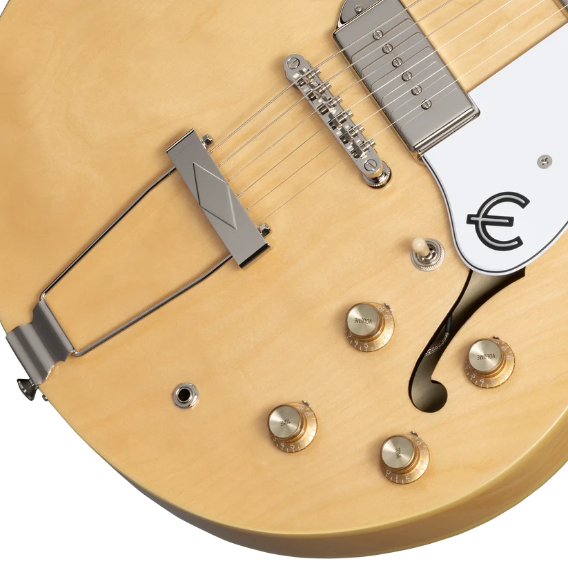 Epiphone Casino Hollowbody Electric Guitar - Natural controls