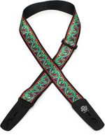 Lock-It Straps Bob Masse Series 2-inch Plush Poly Strap with Locking Ends - Green Lizards 3