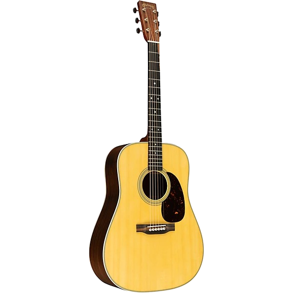 Martin D28 'Standard Series' Acoustic Guitar Natural With Aging Toner three-quarter front view
