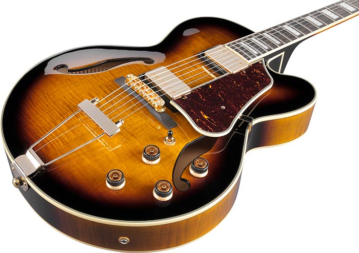 Ibanez AF95FMAYS Hollow-Body Electric Guitar (Antique Yellow Sunburst) - No Case 2