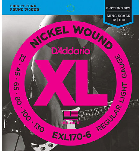 D'Addario EXL170-6 6-String Bass String Set (32-130)