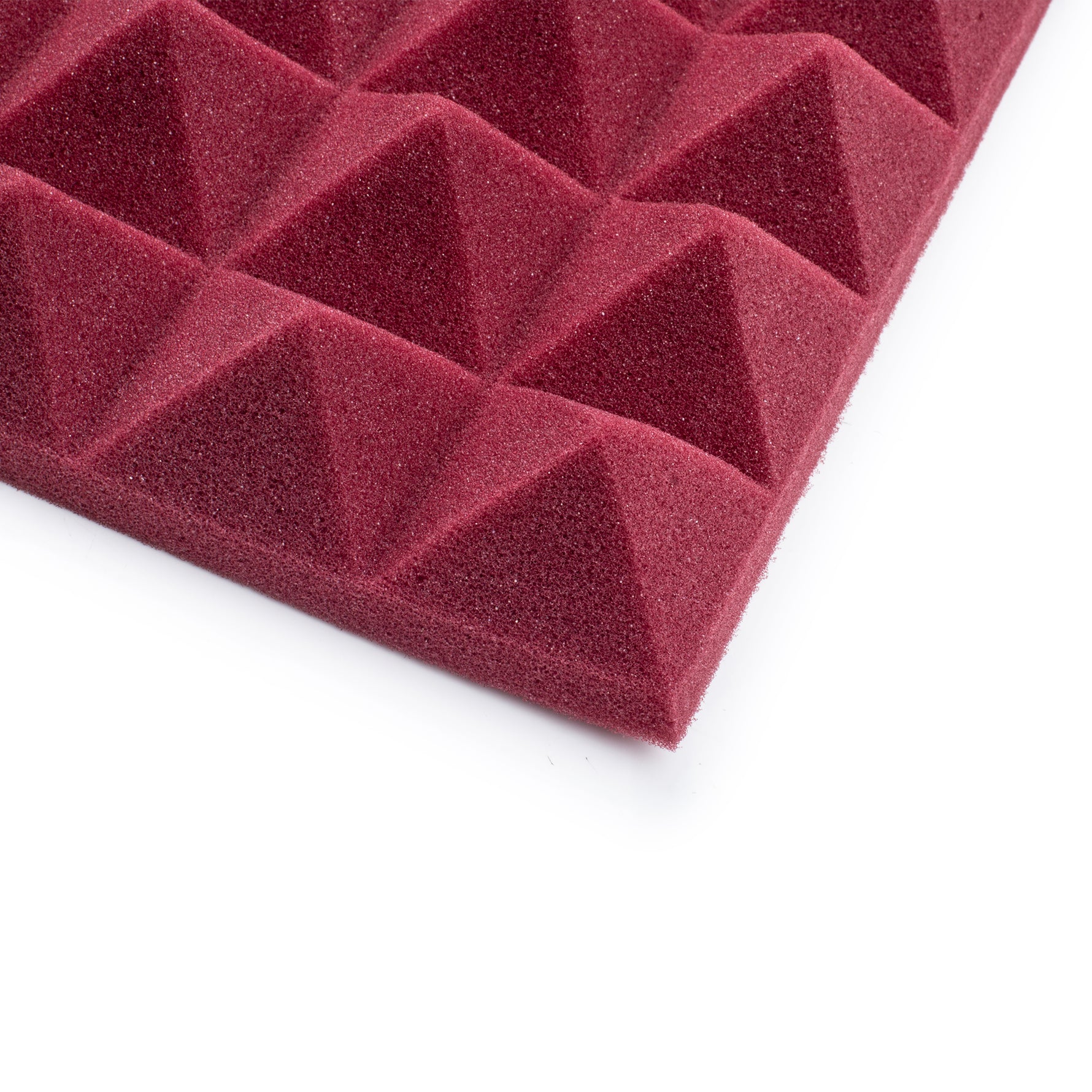 Gator GFW-ACPNL1212PBDY-4PK Four (4) Pack of 2\" Thick Acoustic Foam Pyramid Panels 12x12 Burgundy 3
