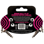 Ernie Ball Flex Patch Cable 3in - Black (3 Pack) 2