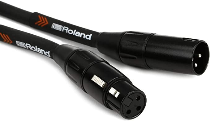 Roland RMC-B10 Black Series XLR Male to XLR Female - 10 Foot Microphone Cable 2