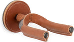Levy LVY-FGHNGR-SMTN Forged Steel Guitar Hanger - Smoked Metal With Tan Leather Wraps