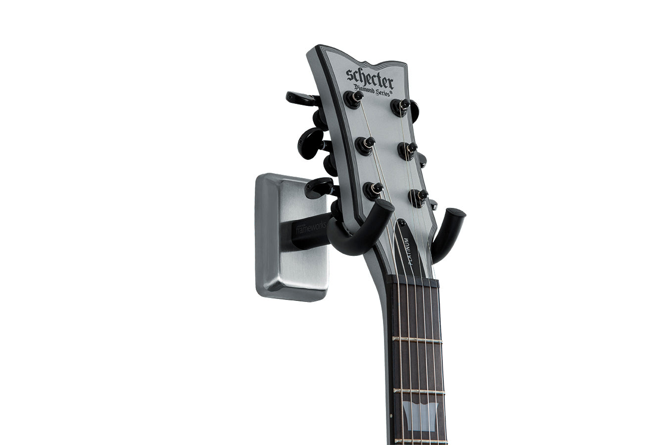 Frameworks GFWGTRHNGRSCH Chrome Wall Mount Guitar Hanger 2