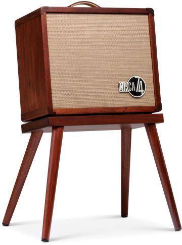Taylor Circa74 Mahogany Acoustic and Vocal Amplifier with Stand, three-quarter front view