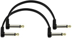D'Addario 4\" Offset Right Angle Flat Patch Cable (twin pack)
