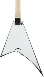 Jackson JS32T RR Rhoads HT Electric Guitar in White With Black Bevels, three-quarter back view