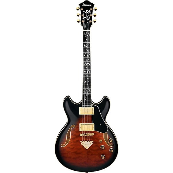 Ibanez Artcore Expressionist AS93QMSP Semi Hollow Electric Guitar - Dark Brown Sunburst 5