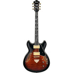 Ibanez Artcore Expressionist AS93QMSP Semi Hollow Electric Guitar - Dark Brown Sunburst 5