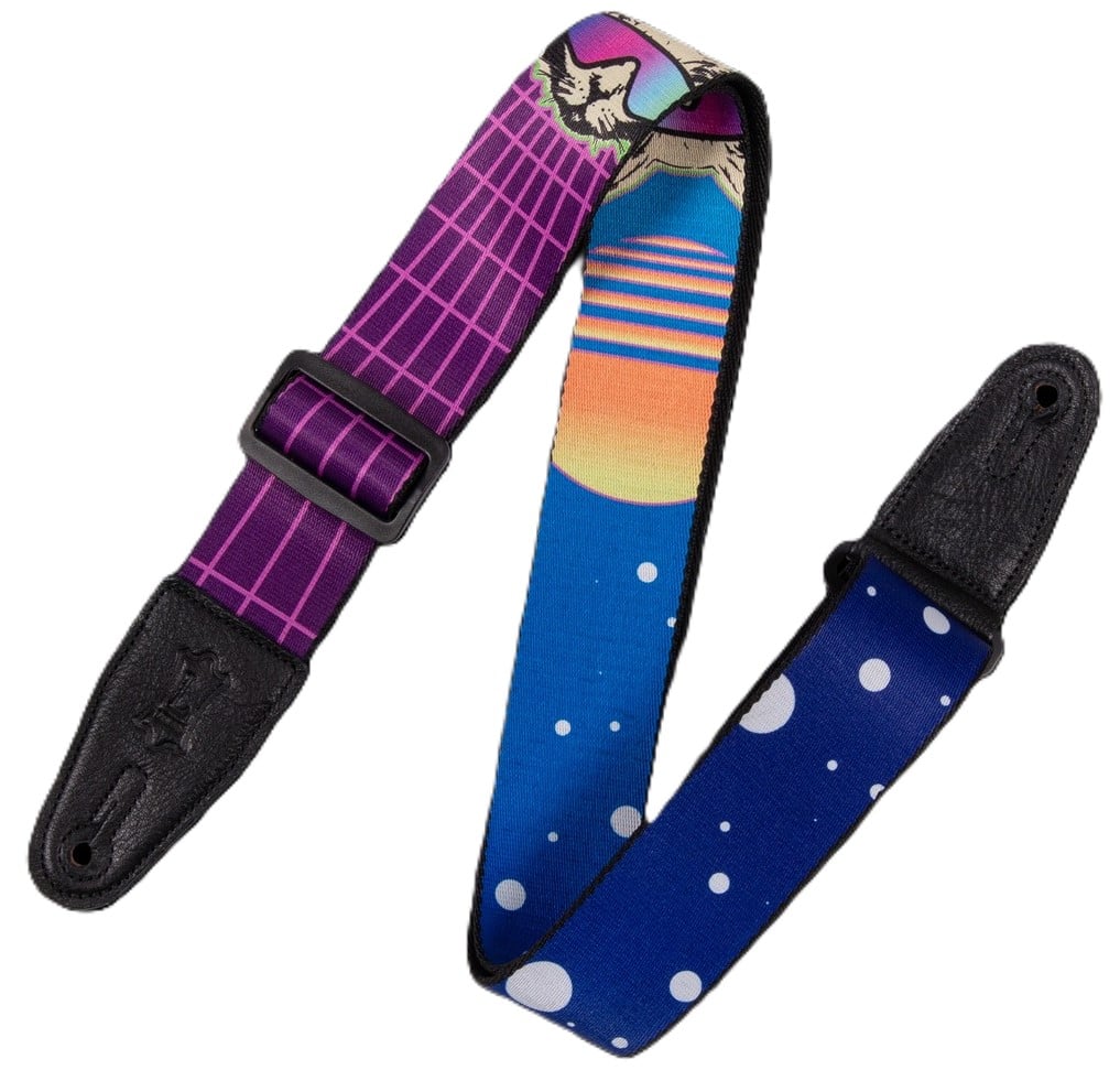Levys MPD2-119 Polyester Guitar Strap - Cyber Cat