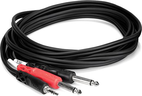 Hosa CMP159 10-ft Cable (3.5mm (Male Stereo) - (2)1/4 (Male Mono))