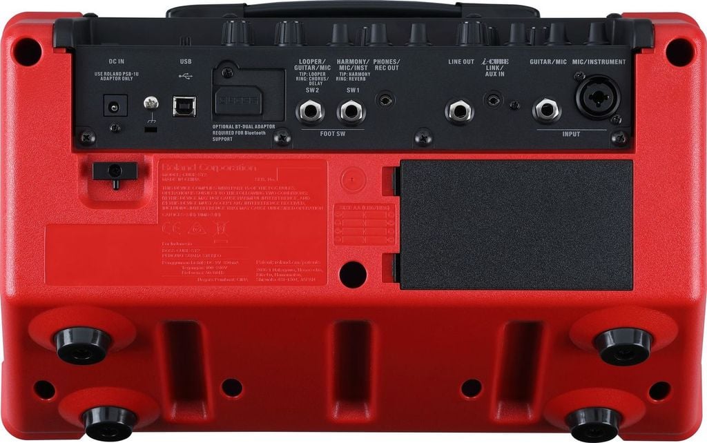 Boss Cube Street II Portable Instrument Amplifier With Guitar and Mic Inputs - Red 2