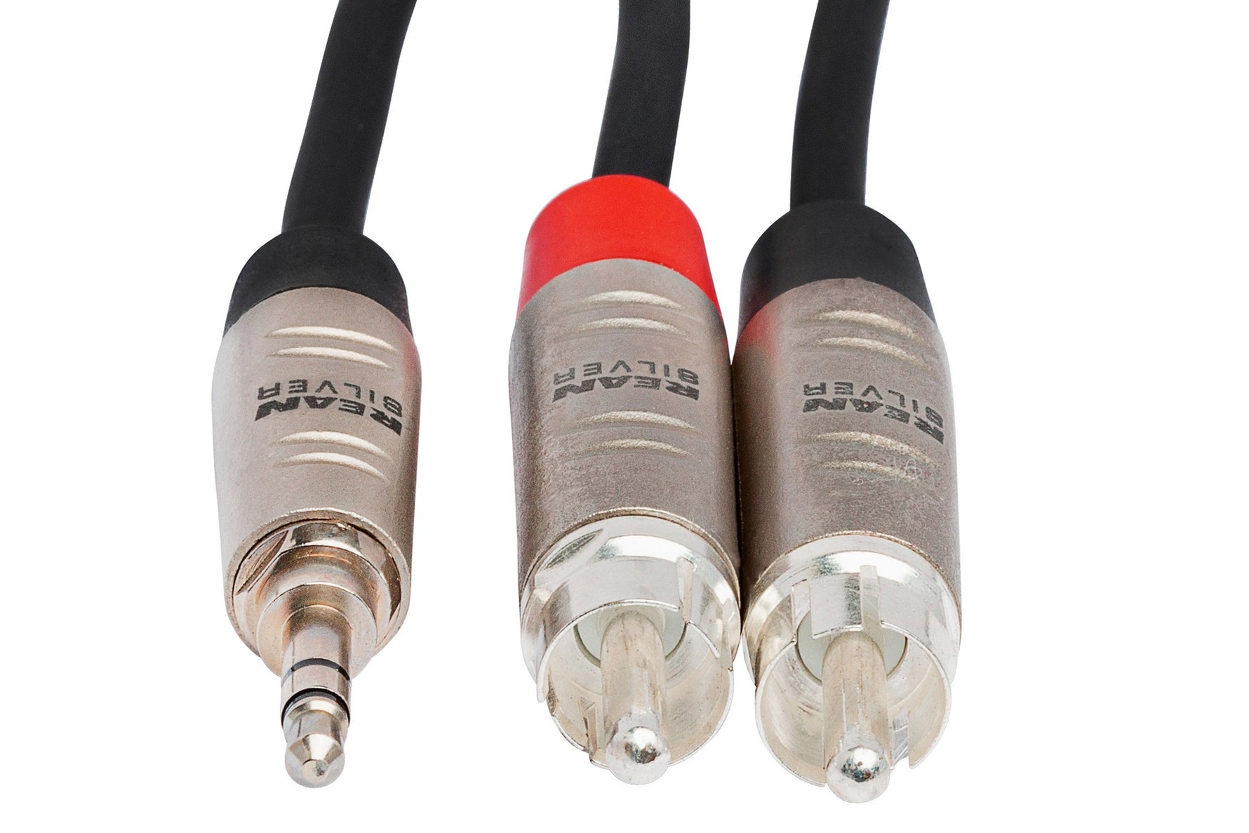 Hosa HMR-003Y 3.5mm TRS to Dual RCA Male Pro Stereo Breakout Cable  - 3 Foot 4