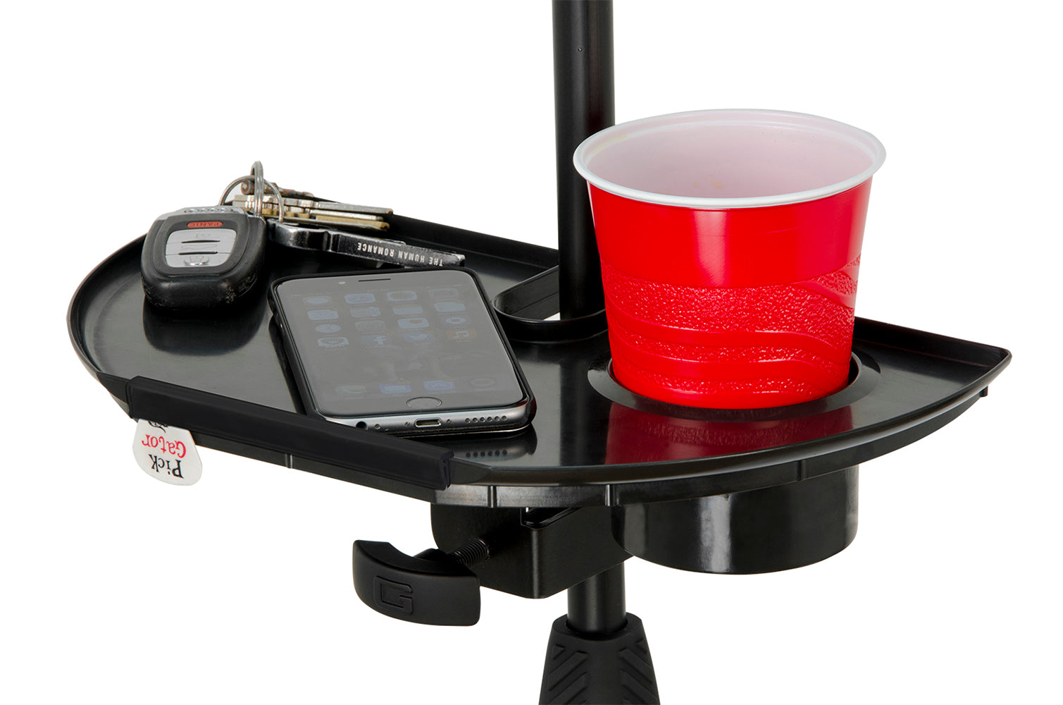 Gator Mic Stand Accessory Tray with Drink Holder 2