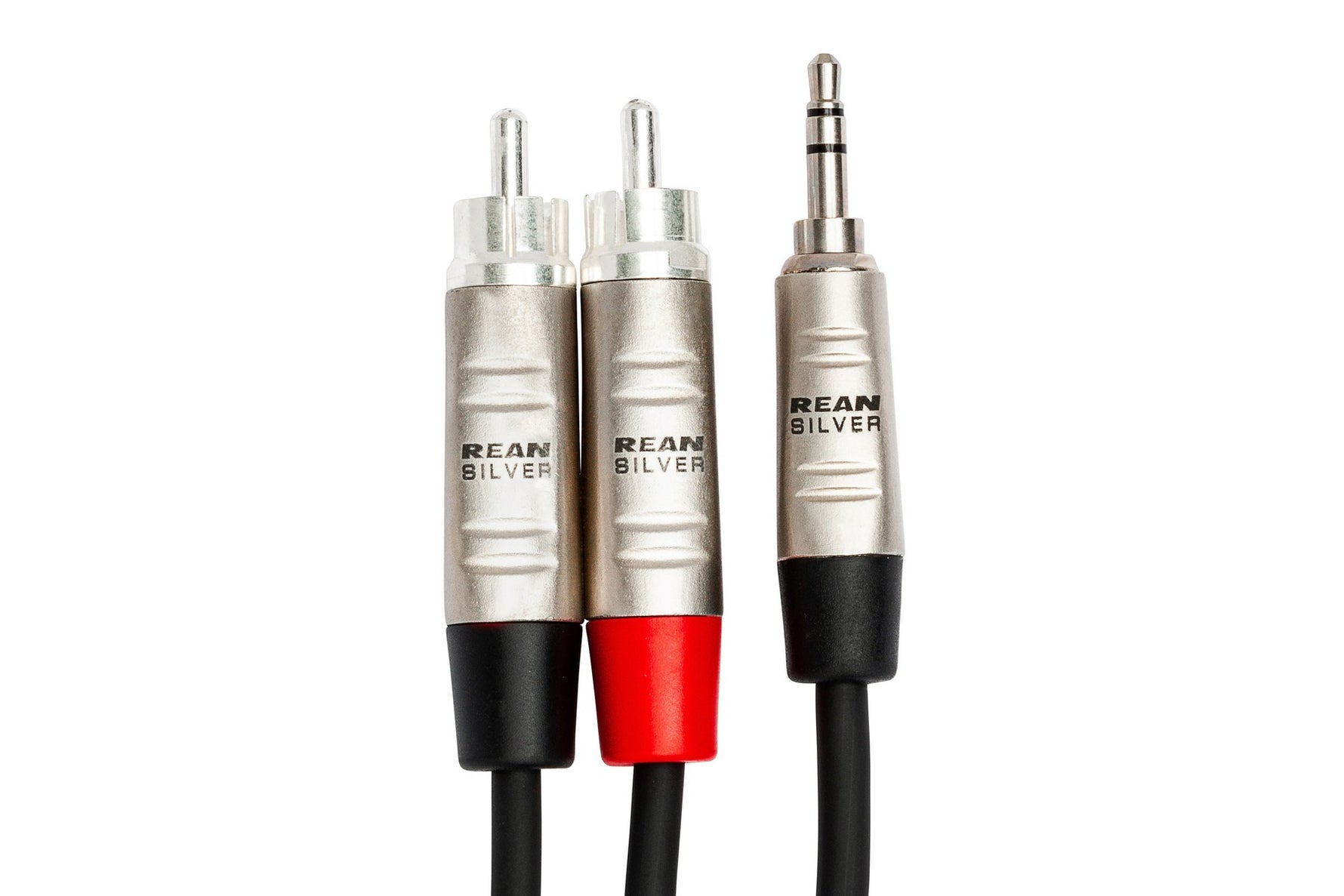 Hosa HMR-003Y 3.5mm TRS to Dual RCA Male Pro Stereo Breakout Cable  - 3 Foot 3