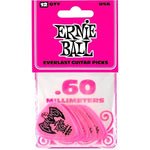 Ernie Ball .60mm Everlast Delrin Guitar Picks - Pink (12 Pack) 3