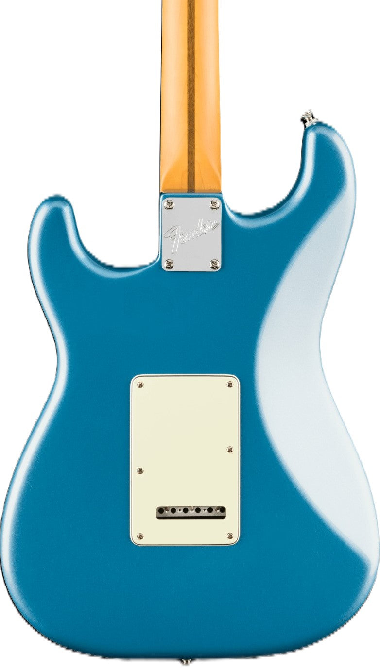 Fender American Professional Classic Stratocaster HSS Faded Lake Placid Blue back view