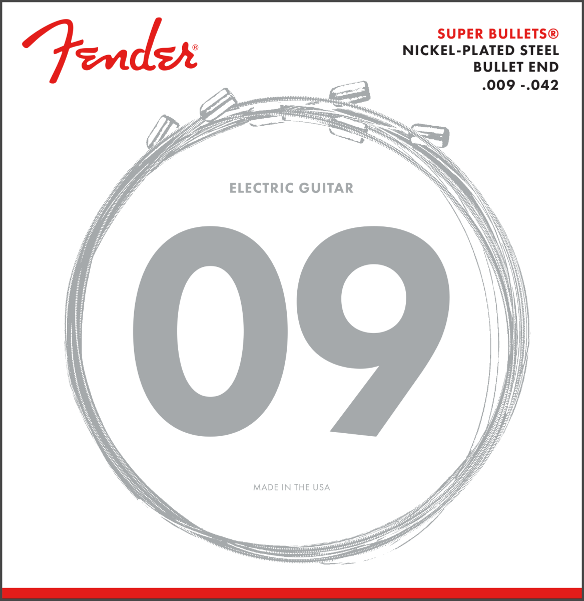 Fender 3250L Nickel Bullets Electric Guitar Strings  (9-42)