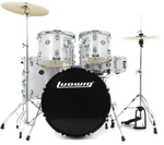 Ludwig LC19015 Accent Fuse 5-Piece Drum Kit (20\" Bass Drum) - Silver Sparkle 3
