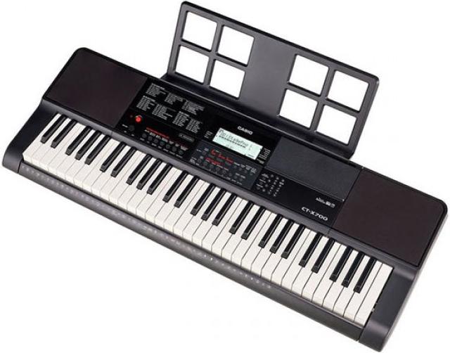 Casio CT-X700 61-Key Portable Keyboard with Touch Response & AC Adapter (Black) 3