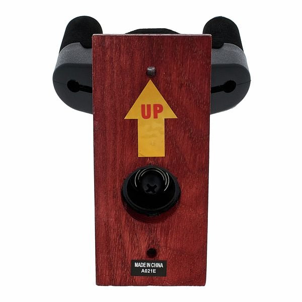 Hercules GSP38WBR PLUS Wall Mount Guitar Hanger - Dark Red Stain 3